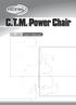 C.T.M. Power Chair. HS-2850 User's Manual