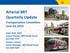 Arterial BRT Quarterly Update
