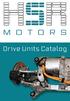 DRIVE UNITS CATALOG TABLE OF CONTENTS