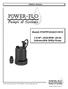 Model: PFUPPP M10. 1/4 HP 3450 RPM 60 Hz Submersible Utility Pump OWNER S MANUAL. Power-Flo Pumps & Systems PUMPS