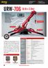 706 (6.0t x 3.0m) Safe load indicator CRANE SPECIFICATIONS. Max lifting height URW-706-2: