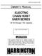 ELECTRIC CHAIN HOIST SNER SERIES