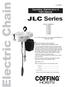 JLC Series. Operating, Maintenance & Parts Manual. Follow all instructions and warnings for JLC680-1