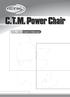C.T.M. Power Chair. HS-1000 User's Manual