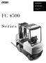 Specifications. FC 4500 Series. Sit-down Rider Lift Truck FC Series