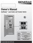 Owner's Manual. GenReady Load Center and Transfer Switch. This manual should remain with the unit. Model Numbers. GenReady Basic Panelboard