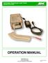 OPERATION MANUAL. Automatic Endoscope Leak Tester. Model# ZUTR-10003