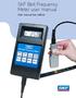 SKF Belt Frequency Meter user manual. User manual box edition