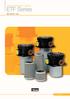 Tanktop Mounted Return Line Filters. ETF Series. MAX 140 I/min - 6 bar. Low pressure filters