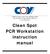 14500 Coy Drive, Grass Lake, Michigan Clean Spot PCR Workstation instruction manual