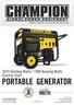 PORTABLE GENERATOR Starting Watts / 7500 Running Watts Electric Start OWNER S MANUAL & OPERATING INSTRUCTIONS MODEL NUMBER