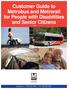 Customer Guide to Metrobus and Metrorail for People with Disabilities and Senior Citizens
