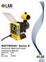 ROYTRONIC Series A Electronic Metering Pumps Instruction Manual Manual No : 2002 Rev. : D Rev. Date : 12/2016