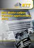 Disc Brake caliper Vehicule applications 2016