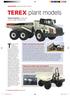 The Terex Company. TEREX plant models. Steven Downes reviews the current range made by NZG. THE MODEL AND THE REAL THING