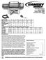 Ramsey Winch Company Owner s Manual Patriot Profile Front Mount Electric Winch 12 V. Congratulations! Table of Contents