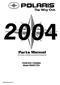 PARTS MANUAL PN and MICROFICHE PN /03. FRONTIER TOURING Model #S04NT7DS. E 2003 Polaris Sales Inc.