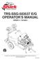 TRS-SSG E/G OPERATOR S MANUAL