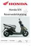 Honda SFX Reservedelskatalog