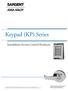 Keypad (KP) Series. Standalone Access Control Products