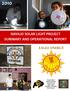 NAVAJO SOLAR LIGHT PROJECT SUMMARY AND OPERATIONAL REPORT
