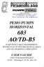 PEMO PUMPS HORIZONTAL 603 AO/TD-B5