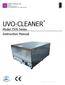 UVO-CLEANER. Instruction Manual. Model 7576 Series. Jelight Company, Inc. 2 Mason Irvine, CA U.S.A Tel: +1(949) Fax +1(949)