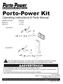 Porto-Power Kit Operating Instructions & Parts Manual