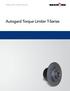Torque Limiter T-Series Overview. Autogard Torque Limiter T-Series