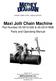 Maxi Jolli Chain Machine Part Number & M08 Parts and Operating Manual
