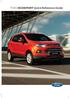 FORD ECOSPORT Quick Reference Guide