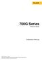 700G Series. Calibration Manual. Pressure Gauge