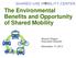 The Environmental Benefits and Opportunity of Shared Mobility