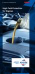 Engine Oils for Passenger Cars. High-Tech Protection for Engines
