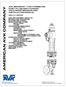 AMERICAN AVK COMPANY AVK SERIES 67 - HIGH PRESSURE, POST/FLUSHING HYDRANT FIELD MAINTENANCE AND INSTRUCTION MANUAL TABLE OF CONTENTS