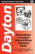 Hazardous Location Direct-Drive Exhaust Fans. Operating Instructions & Parts Manual