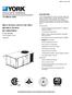DESCRIPTION TECHNICAL GUIDE SINGLE PACKAGE GAS/ELECTRIC UNITS AND SINGLE PACKAGE AIR CONDITIONERS DY 036, 048 & YTG-E-0109