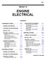 ENGINE ELECTRICAL GROUP CONTENTS CHARGING SYSTEM IGNITION SYSTEM STARTING SYSTEM