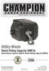 Utility Winch. Rated Pulling Capacity 2000 lb. Rated Marine Capacity 5000 lb./rated Rolling Capacity 6000 lb. OWNER S MANUAL & OPERATING INSTRUCTIONS