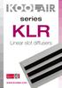 series KLR Linear slot diffusers