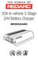 20A In-vehicle 3-Stage 24V Battery Charger BCDC2420