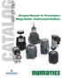 Table of Contents. Proportional & Precision Regulator Instrumentation