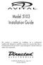 Model 5103 Installation Guide