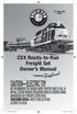 CAUTION ELECTRIC TOY. CSX Ready-to-Run Freight Set Owner s Manual