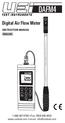 DAFM4. Digital Air Flow Meter INSTRUCTION MANUAL Fax: (503) ENGLISH DAFM4 VOL CFM