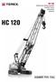 HC US tons lifting capacity Crawler crane Datasheet imperial
