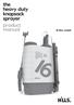 the heavy duty knapsack sprayer product manual 16 litre model