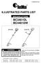 ILLUSTRATED PARTS LIST BRUSHCUTTERS BC3401DL BC4401DW