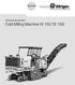 Technical specification Cold Milling Machine W 150 / W 150 i