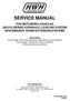CORPORATION CORPORATION SERVICE MANUAL FOR MOTORIZED VEHICLES 200/210 SERIES HYDRAULIC LEVELING SYSTEM SPACEMAKER ROOM EXTENSION SYSTEMS